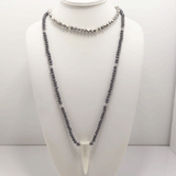 White Horn Beaded Necklace