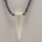 White Horn Beaded Necklace