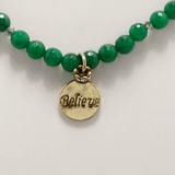 Emerald Green Believe Necklace