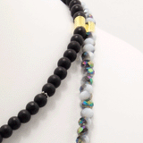 Balance Matte Black Beaded Necklace