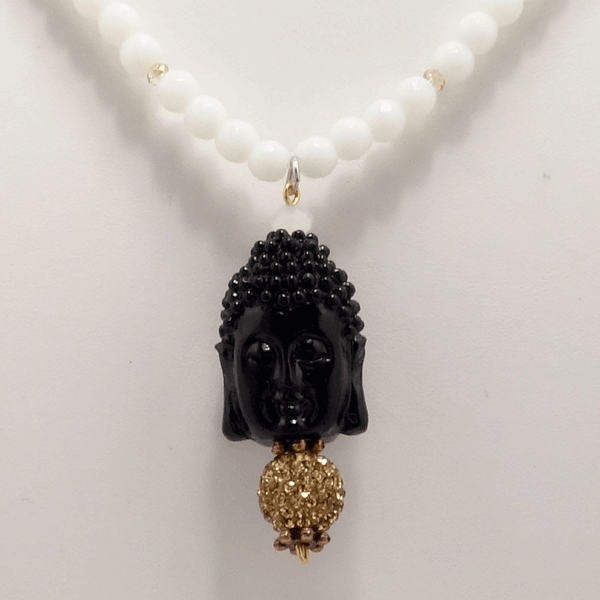 Pinkish Buddha Necklace