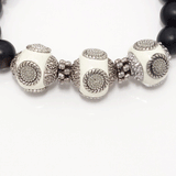 Black and White Tibetan Bracelet