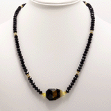 Jet Black Beaded Rondelle Wrap Bracelet