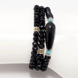Jet Black Wrap Bracelet