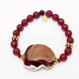 Maroon Hamsa Bracelet Set