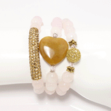 Golden Heart Bracelet Set