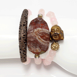 Tiger Eye Buddha Bracelet Set