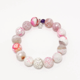 Hot Pink and White Bracelet Set