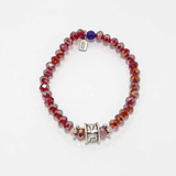 Frosted Magenta LOVE Beaded Bracelet