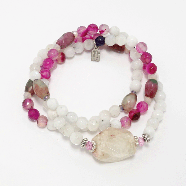 Pinky Beaded Wrap Bracelet