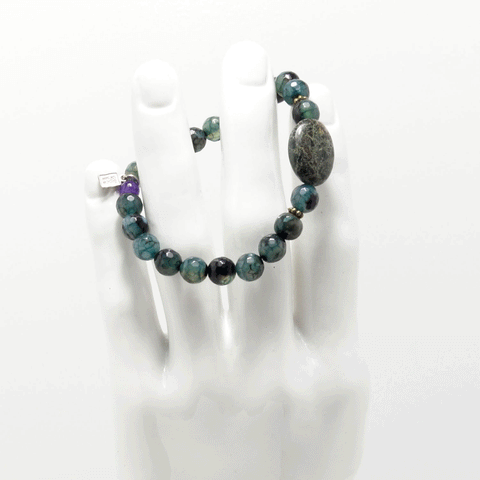 Dark Emerald/Black Men's Bracelet