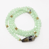 Frosted Seafoam Green Beaded Rondelle Wrap Bracelet