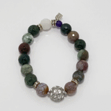 Moss Green Five Beaded Bracelet Bundle