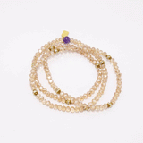 Golden Crystal Bracelet Set