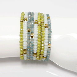 Spring Fling Crystal Triple Wrap Bracelet Set