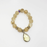 Melon Quartz Duo Beaded Bracelet Set