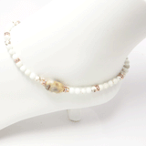 White Turquoise Gemstone Ankle Bracelet