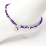 Deep Purple OM Charm Ankle Bracelet