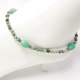 Moss Green Gemstone Ankle Bracelet