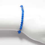 Light Royal Blue Beaded Bracelet/Gold