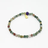 Fall Green Beaded Bracelet/Gold