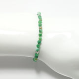 Multi Green Agate Beaded Bracelet/Silver