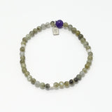 Labradorite Beaded Bracelet/Silver