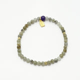 Labradorite Beaded Bracelet/Gold