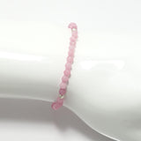 Baby Pink Agate Beaded Bracelet/Silver