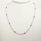 Shiny Pink Gold Crystal Triple Wrap Bracelet