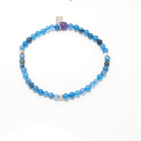 Multi Royal Blue/Silver Beaded Bracelet