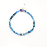 Multi Royal Blue/Gold Beaded Bracelet