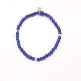 Royal Blue/Silver Beaded Bracelet