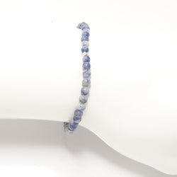 Denim/Silver Beaded Bracelet