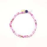 Baby Pink & White/Gold Beaded Bracelet