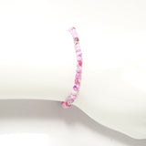 Baby Pink & White/Silver Beaded Bracelet