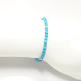 Bright Blue Turquoise/Silver Beaded Bracelet