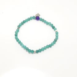 Teal/Silver Beaded Bracelet