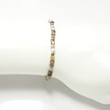 Brown & White/Gold Beaded Bracelet