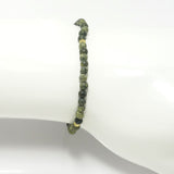 Green Camouflage/Gold Beaded Bracelet