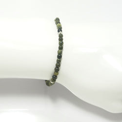 Green Camouflage/Silver Beaded Bracelet