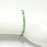 Green & White/Gold Beaded Bracelet