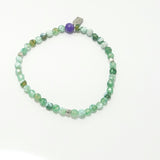 Green & White/Silver Beaded Bracelet