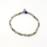 Labradorite/Silver Beaded Bracelet