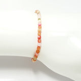 Carol & White/Gold Beaded Bracelet