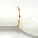 Carol & White/Silver Beaded Bracelet