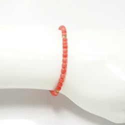 Coral/Gold Beaded Bracelet