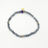 Charcoal/Gold Beaded Bracelet