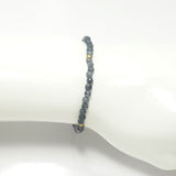 Charcoal/Gold Beaded Bracelet