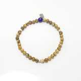 Natural Jasper/Silver Beaded Bracelet